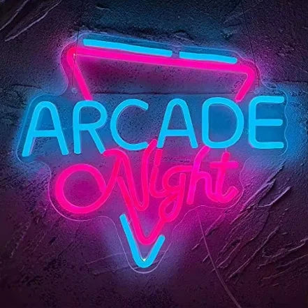 Arcade Personalized Gaming Neon LED Ambient Light USB Powered Dimmable Switch for Bedroom Game Room Home Wall Decoration