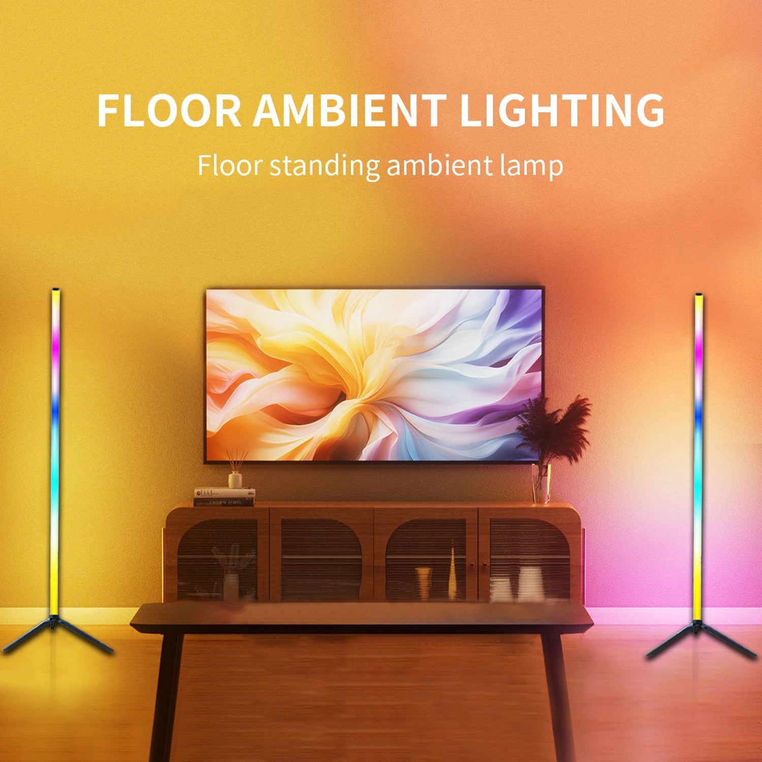 Floor Lamp 5V RGB IC 120CM Suitable For Bedroom Gaming Room Decorative Wall Corner Ambient Light Fast Delivery