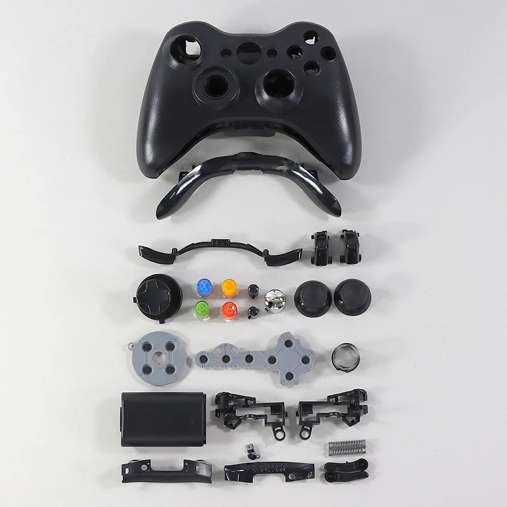 Full Controller Shell Case Housing for Xbox 360 Wireless Controller Color Silver