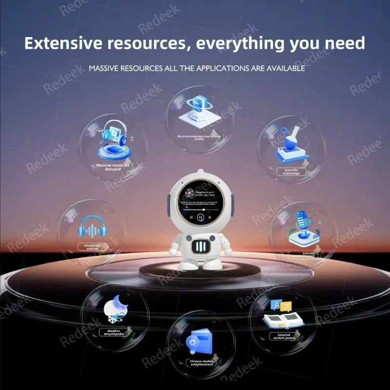 MiNi astronaut AI large model intelligent speaker M2 Bluetooth speaker  clock WIFI networked AI speaker Outdoor speaker