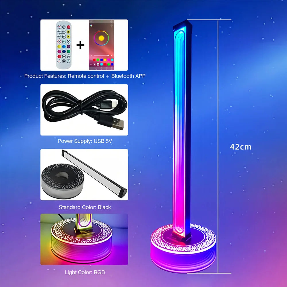 RGB LED Music Sync Ambient Light APP Remote Control USB Pickup Rhythm Mood Lighting Gaming Desktop Floor Lamp For Bedroom Lights