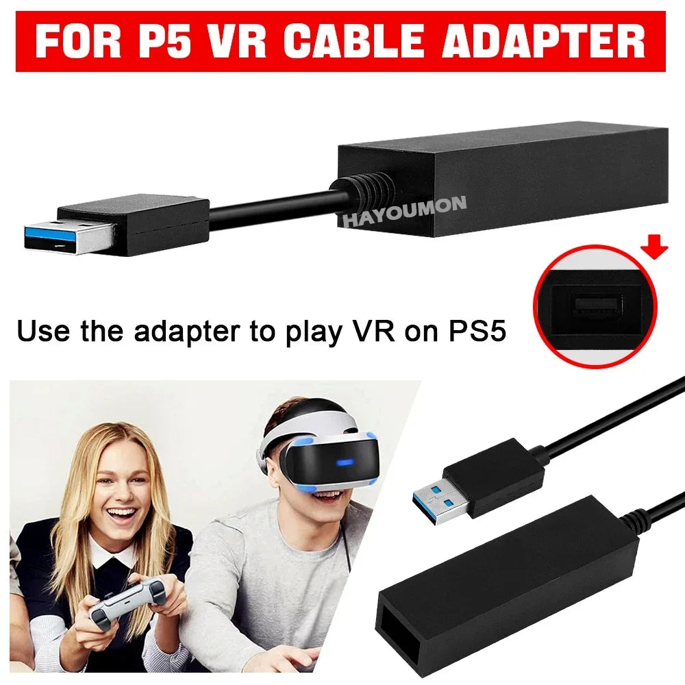 For PS5 VR Cable Adapter For PS5 Console USB 3.0 Mini Camera Connector For PS VR To P5 Cable Adapter For PS5 Gaming Accessories