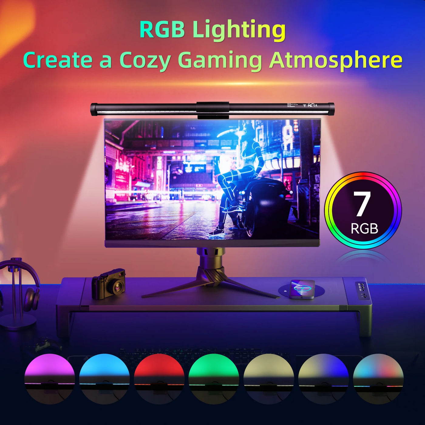 Computer Monitor Light Bar Table Lamp For Work Study Read Gaming Dimming Lighting 44cm Stepless Dimming USB Desk Lamp