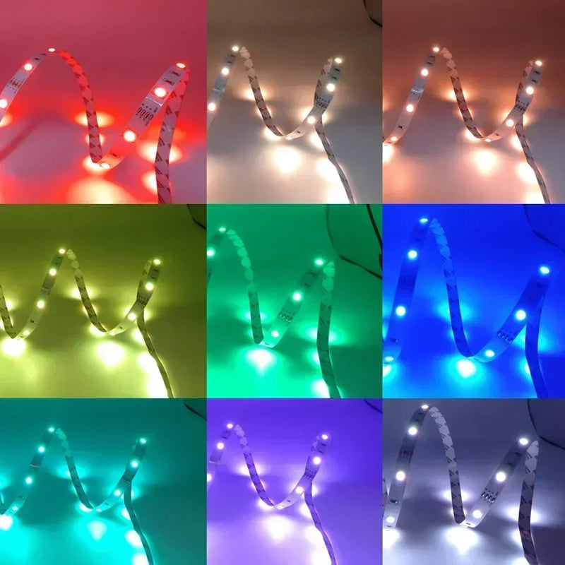 1-30m Bluetooth App RGB 5050 Led Strip Light  5V USB Led Tape Flexible Ribbon Diode Tape for TV Backlight Gaming Room Decoration