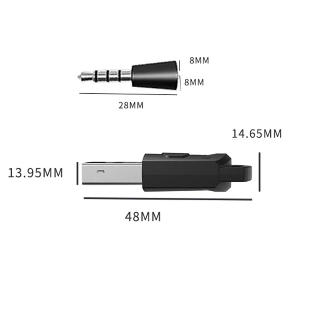 Bluetooth Wireless Headset Adapter Transmitter for PS5 PS4 PC Receiver Adapter