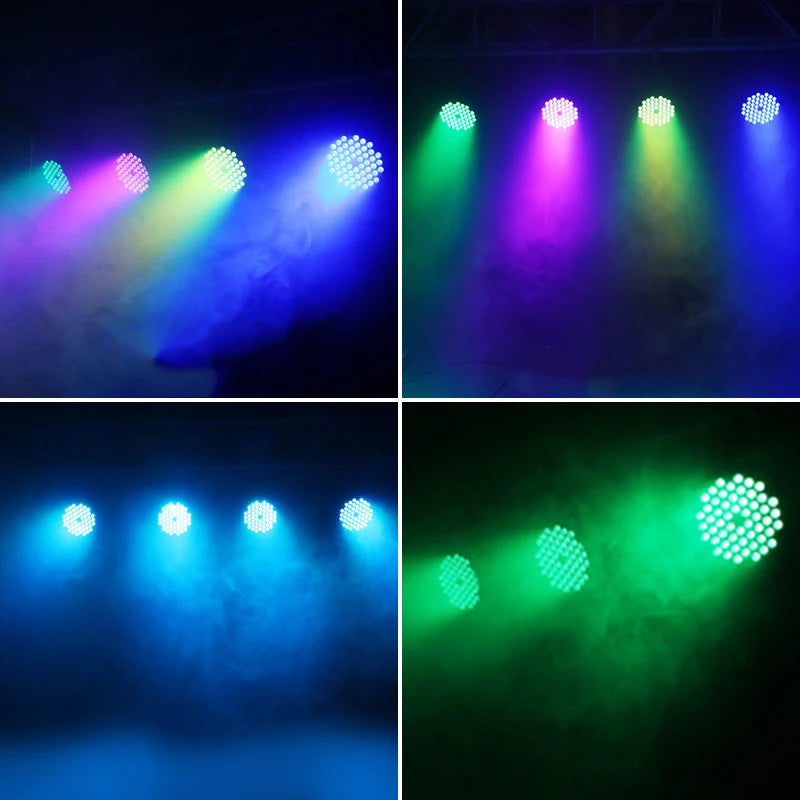 54x3W LED Par light RGBW 4In1 LED Par Light Sound Activated DMX512 LED Wash KTV DJ Disco Bar Club Party Stage Light event show