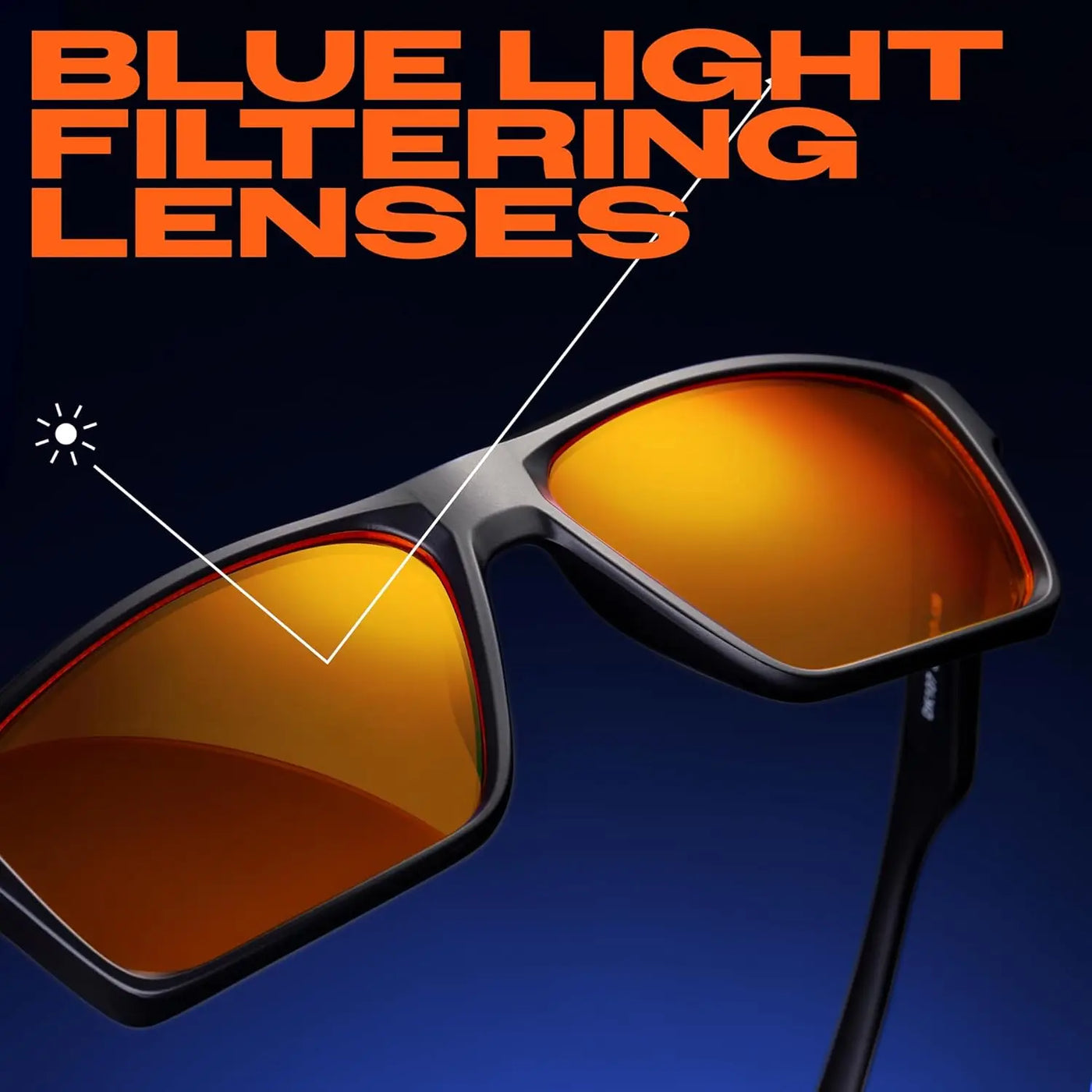 Blue Light Blocking Gaming Glasses, Night Driving & Computer Protection for Men, Gift