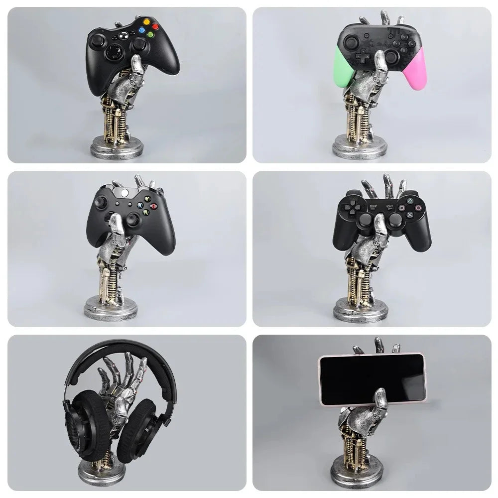 For PS4/PS5/Xboxs Series Gamepad Bracket Cyberpunk Robot Stand for Nintend Switch Pro Controller Gaming Ornaments Accessories