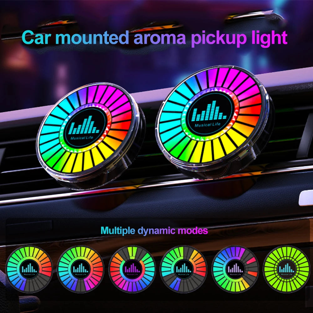 RGB LED Light Bar Music Sound Control Pickup Light Rhythm Ambient Lamp Atmosphere Night Light for Car TV Game Computer Desktop
