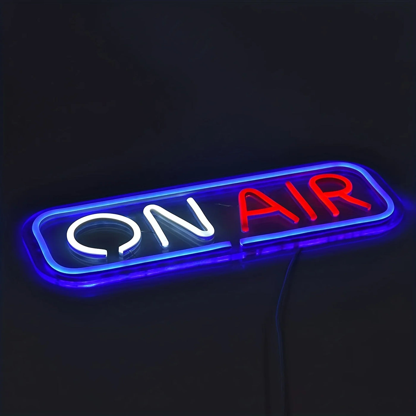 On Air Neon Sign USB Dimmable LED Wall Neon Light Red Glow for Music Studio Podcast Room Streaming Setup Live Broadcast Decor