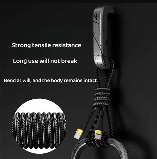120W Type C To Type C Cable PD Super Fast Charging Data Cord For iphone Samsung Xiaomi OPPO USB-C Mobile Phone Cable Accessories