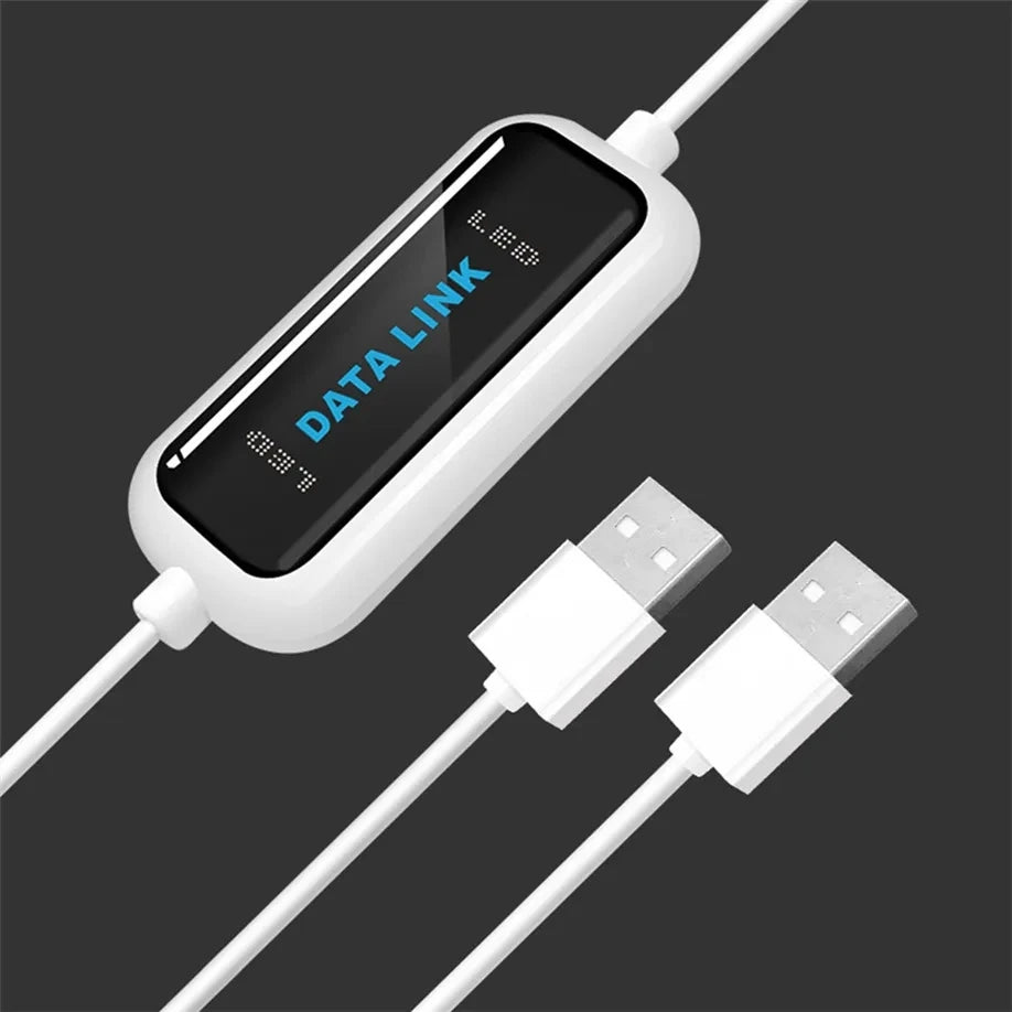 PC to PC USB Online Share Sync Link Cable Net Direct Data File Transfer Bridge LED Easy Copy Between 2 Computer Data Link Cable