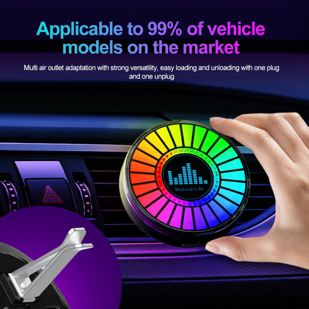 RGB LED Light Bar Music Sound Control Pickup Light Rhythm Ambient Lamp Atmosphere Night Light for Car TV Game Computer Desktop