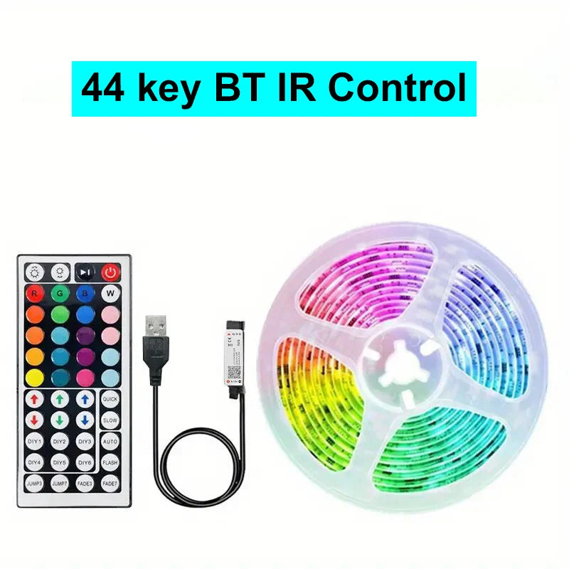 Smart RGB Gaming Light Strip USB 5V 5050 Music Sync Remote & APP Control Christmas Lights Flexible Tape Gaming Room TV Backlight