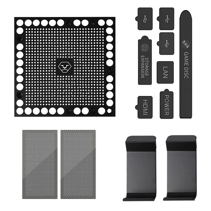 Aolion RGB Cooling Fan Host Dust Proof Cover Mesh Filter Jack Stopper Kit For Xbox Series X Game Console Handle Rack Accessories