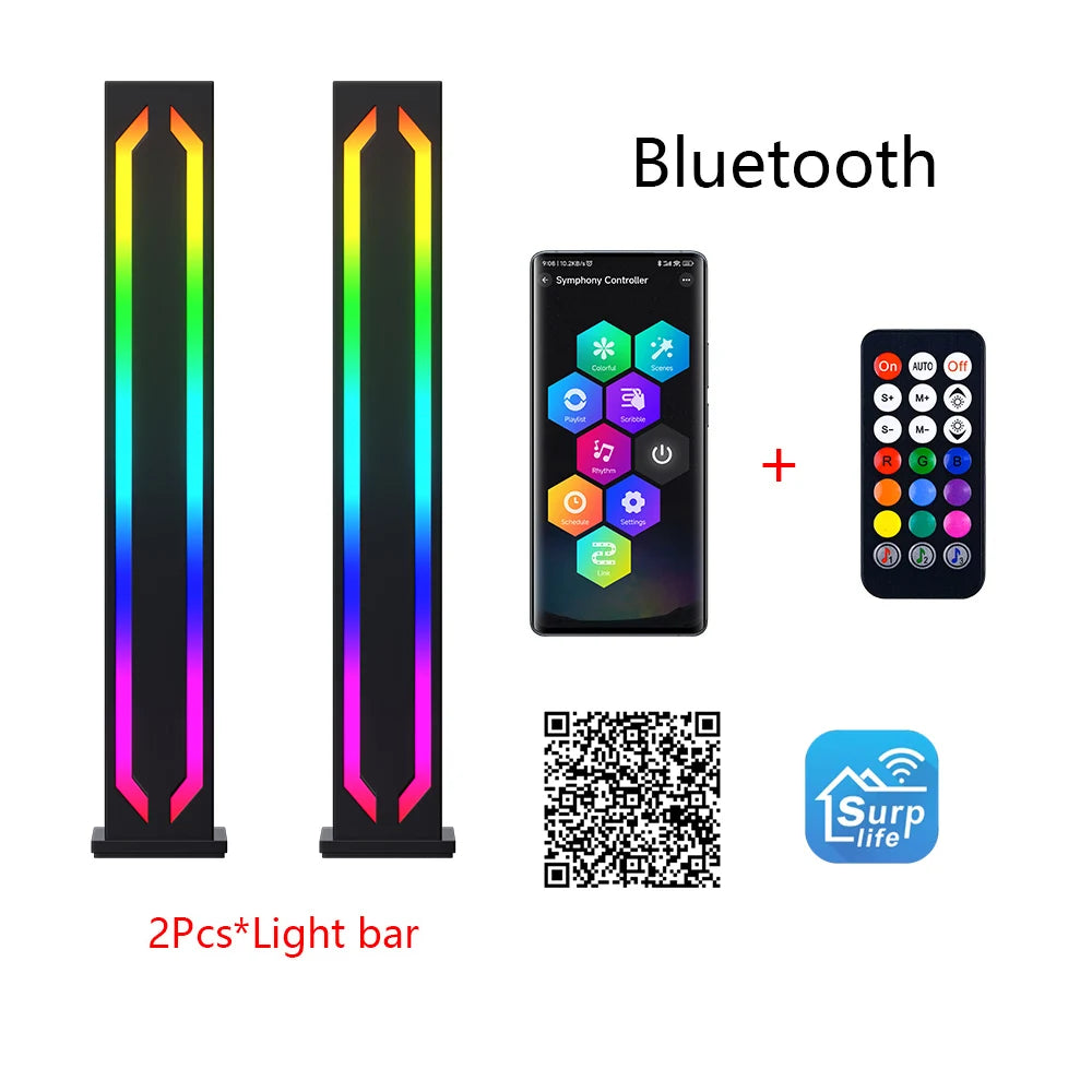 Smart Slim RGB Mood Light, Desktop Gaming Light, 16 Million Colors, 286 Scenes and 3 Synced Music Modes for Living Room