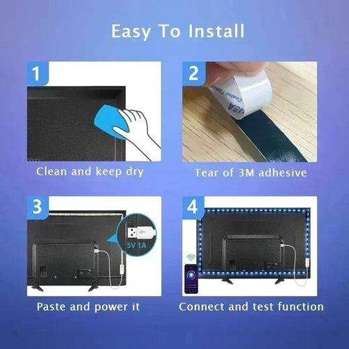1-30m Bluetooth App RGB 5050 Led Strip Light  5V USB Led Tape Flexible Ribbon Diode Tape for TV Backlight Gaming Room Decoration