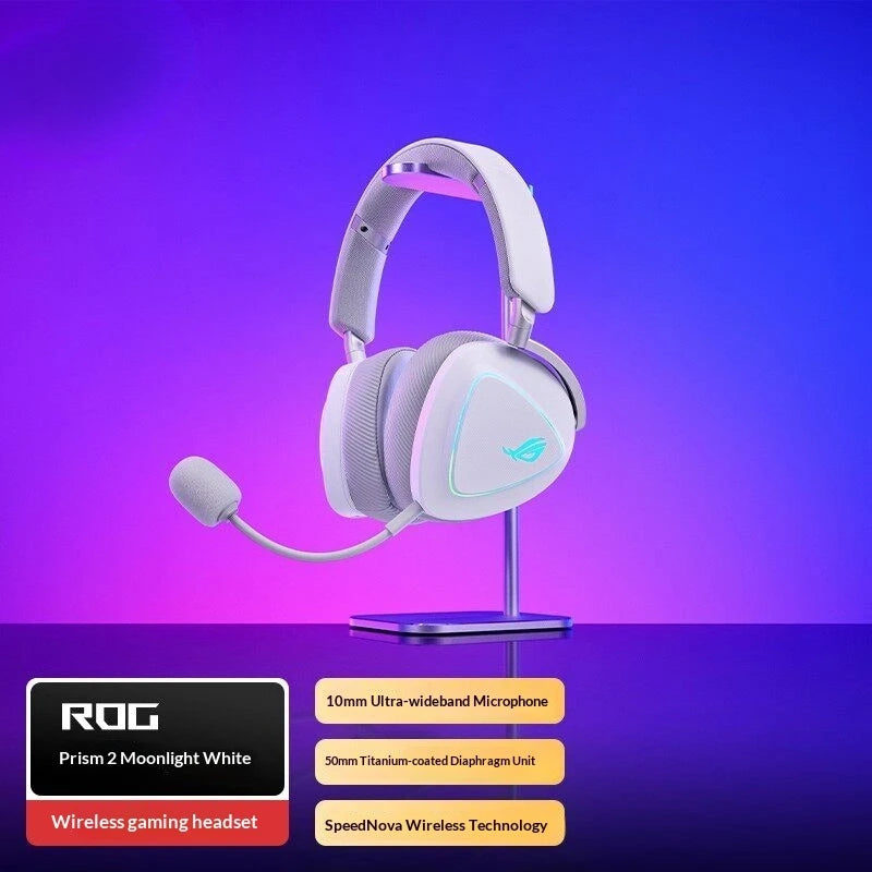ROG Prism Lightweight Over-Ear Gaming Earphones 7.1 Channel Gaming Headset RGB Lighting Aura Sync Prism 2 Gaming Headphone Gifts