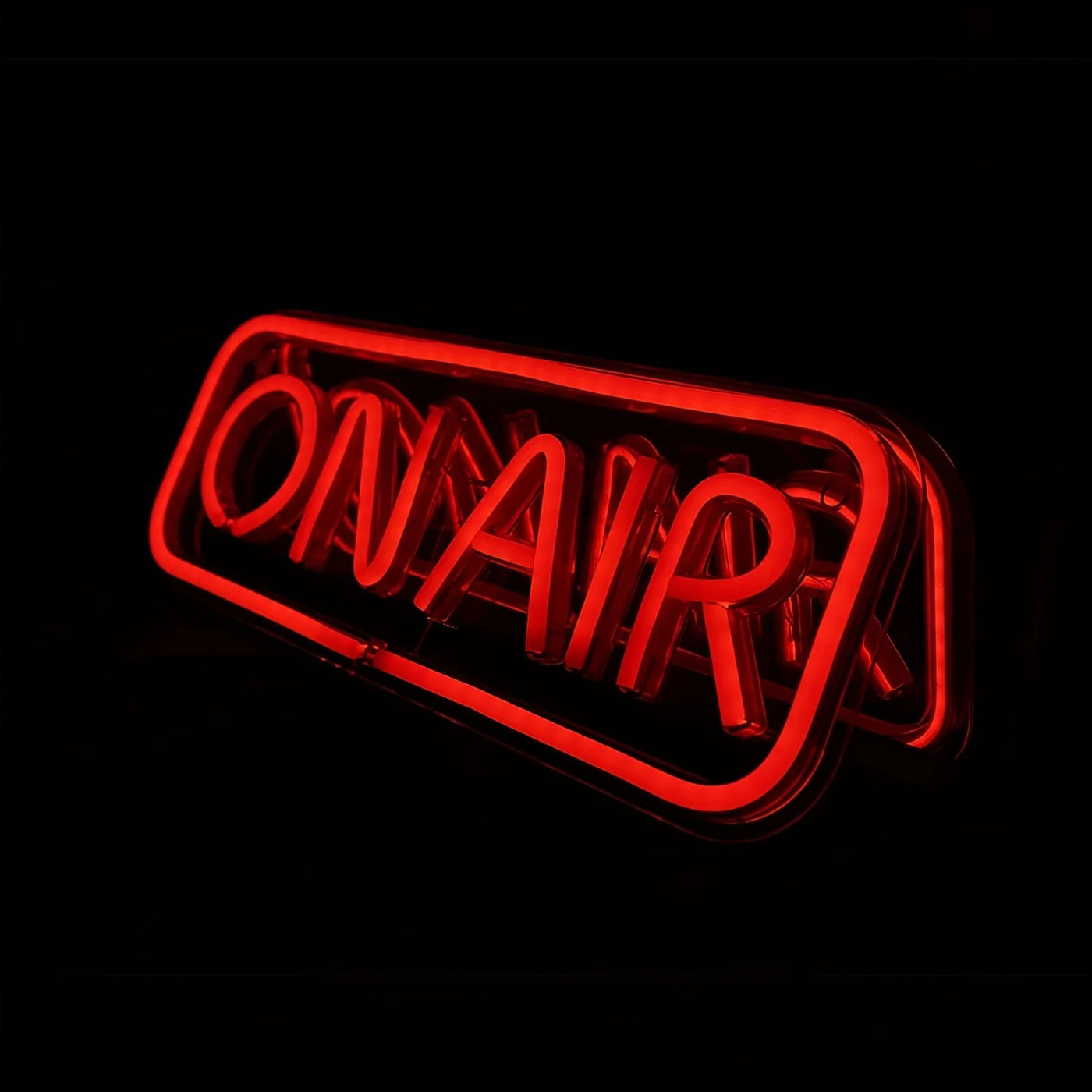 On Air Neon Sign USB Dimmable LED Wall Neon Light Red Glow for Music Studio Podcast Room Streaming Setup Live Broadcast Decor