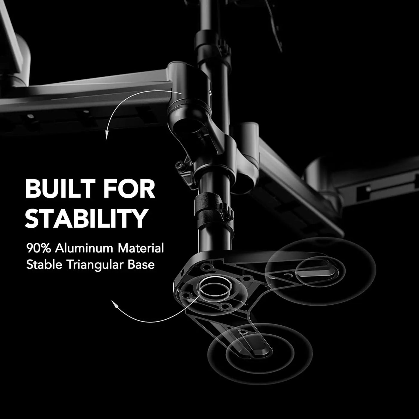 Triple Monitor Mount for 17-32 Inch Screens, Adjustable Gaming Stand with Swivel, Tilt, Rotation, Clamp & Grommet Kit