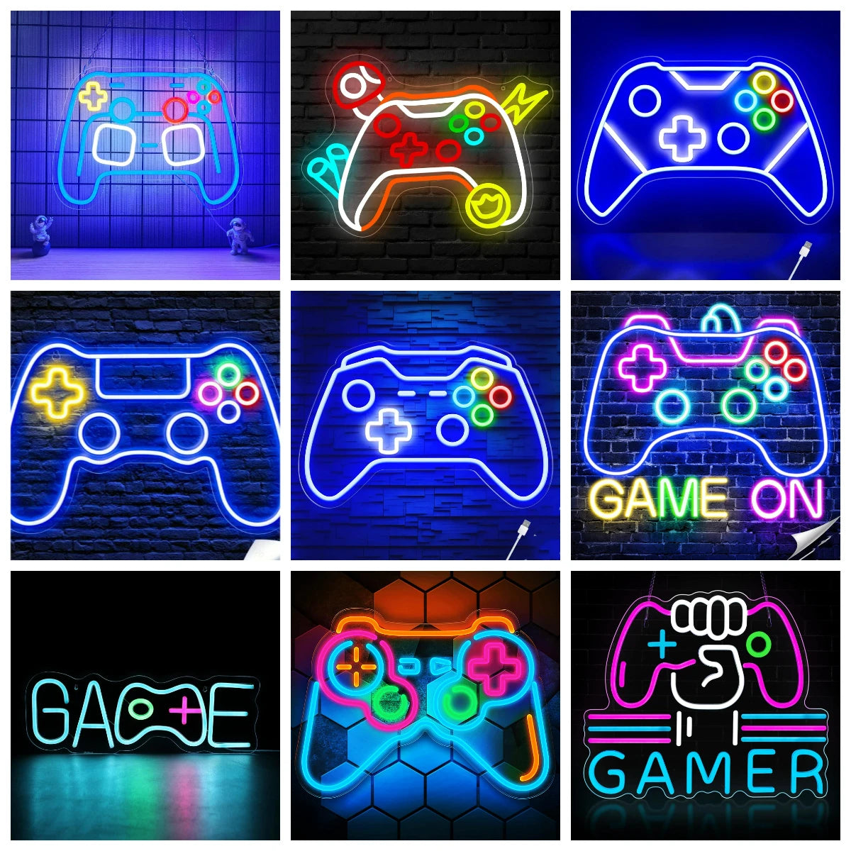 Gaming Neon Sign Controller USB Dimmable LED Neon Lights for Game Room Man Cave Boys Room Decor Personzalized Gifts for Kids