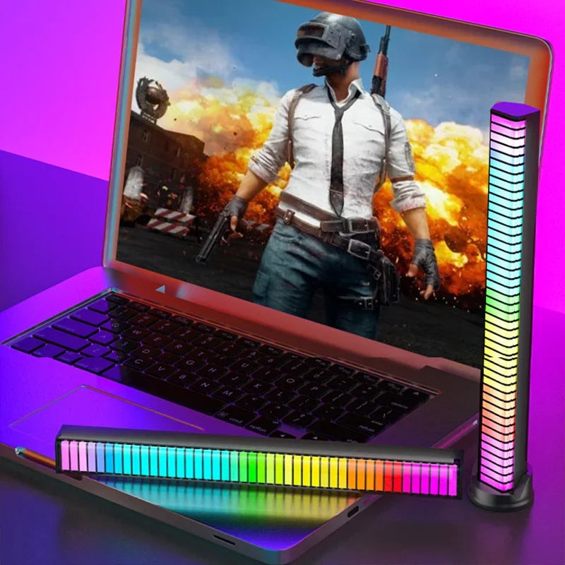 LED Rhythm Gaming Ambient Light Sound Control Light Smart APP Control Music Rhythm Ambient Light Desktop Decoration