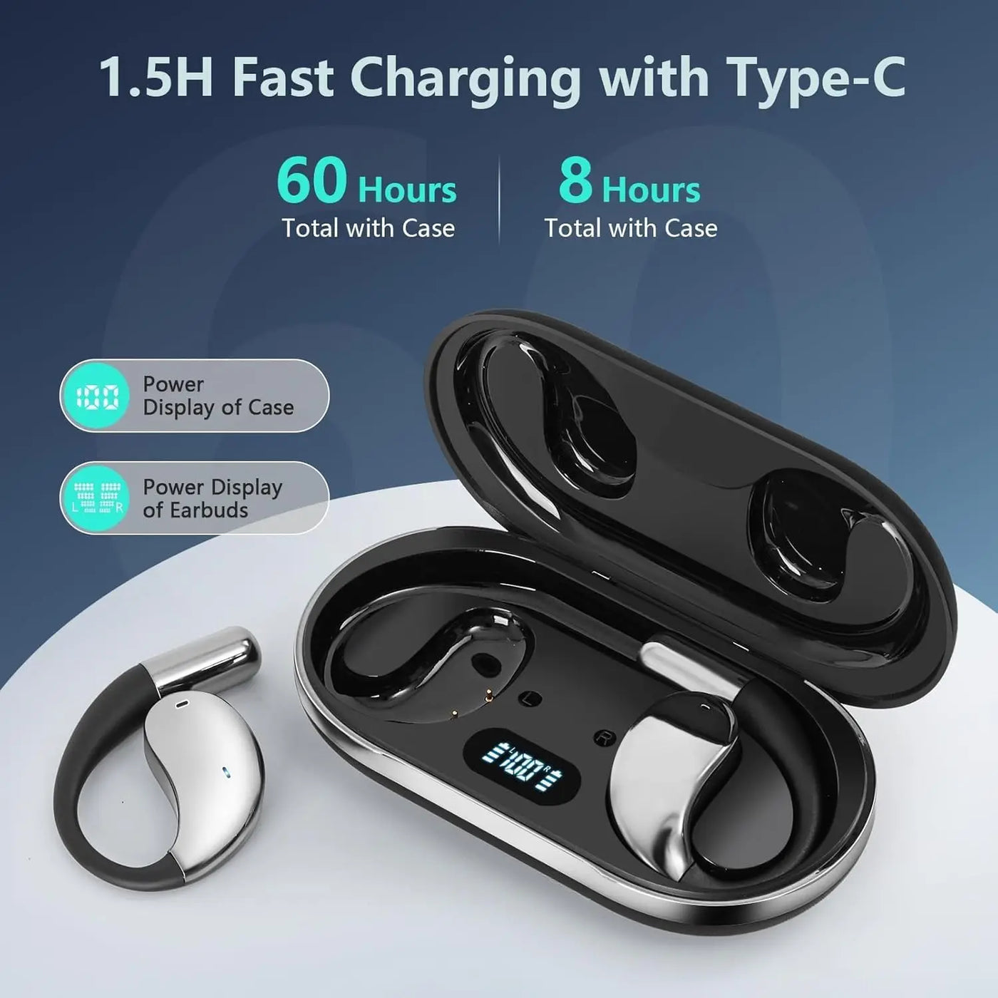 Real-Time AI Translation Earbuds, 198 Language Translator for Business Travel Learning, Bronze Black