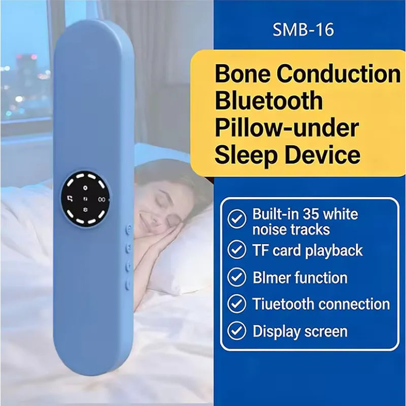 Bone Conduction Bluetooth Sleep Speaker with Display Screen Built-in White Noise TF Card Reading Portable Sleep Aid Device