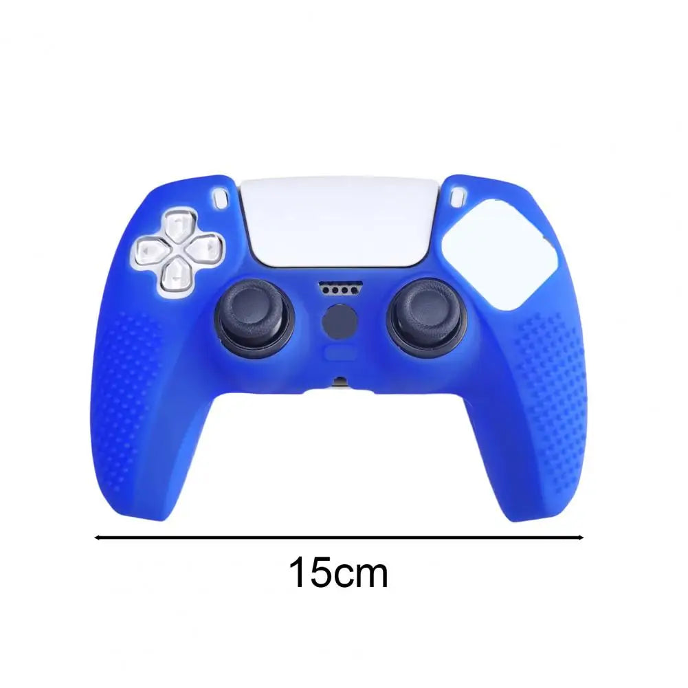 Silicone Protective Skin Cover Shell for 5 PS5 Controller Anti Slip Rubber Case with 2 Thumb Grips Accessories Set