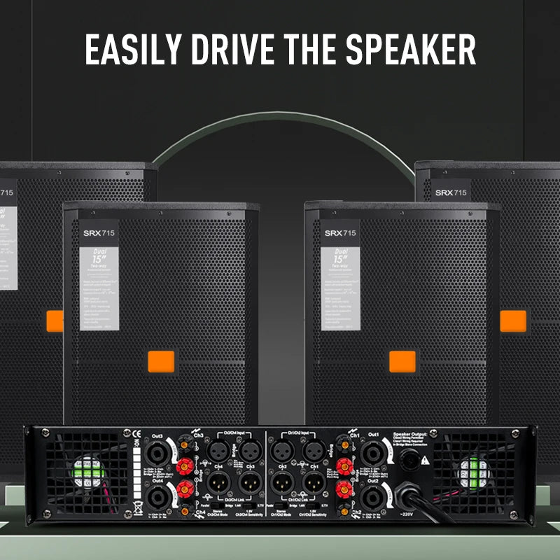 2026 AC2 Hot Selling Hifi Power Amplifier 2 Channel 800W Professional Audio Speaker Power Amplifiers for DJ Club Party