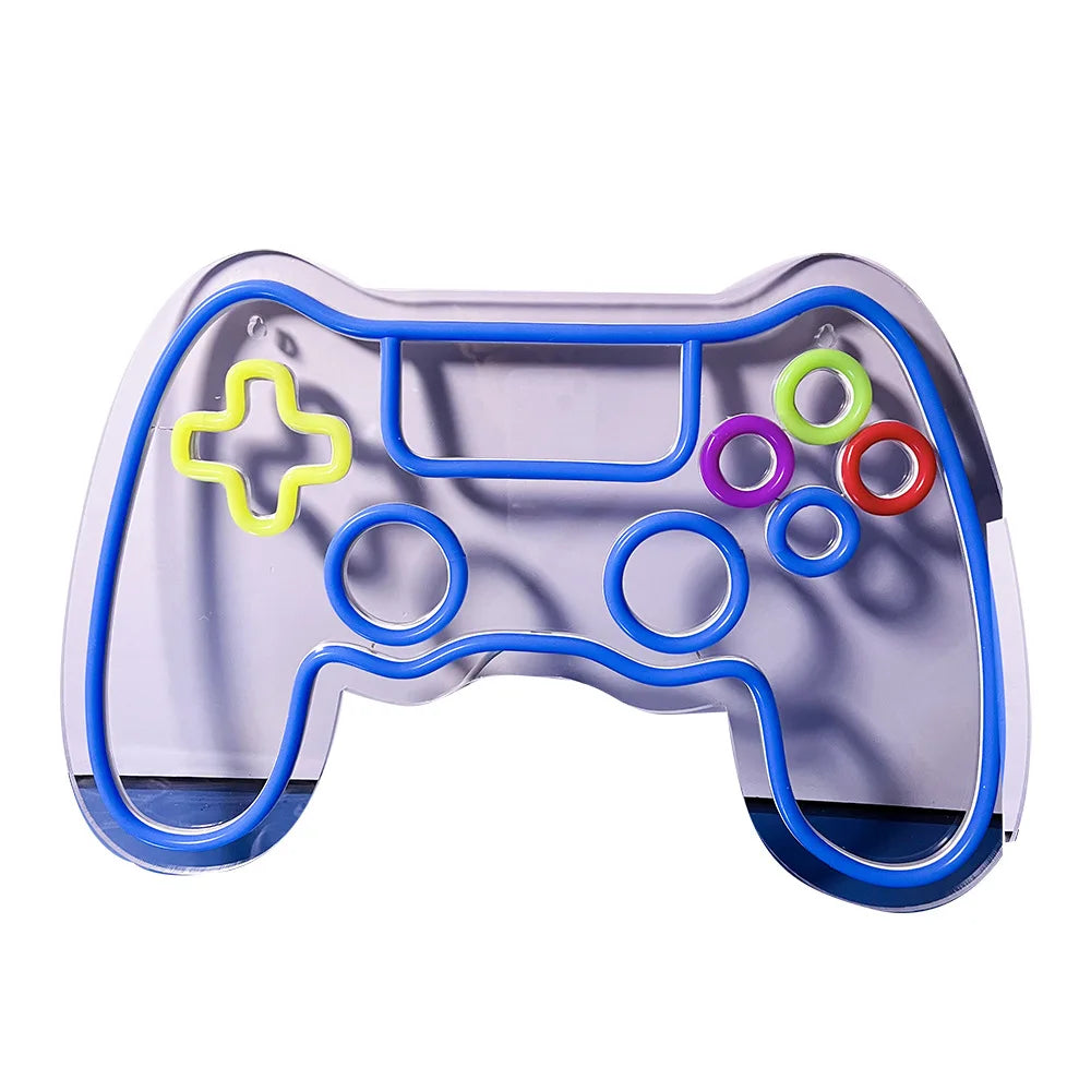 Game Neon Sign Gamepad Controller Neon Signs Gaming Wall Lights Decor for Game Room Lights Children Room Party Decoration lamp