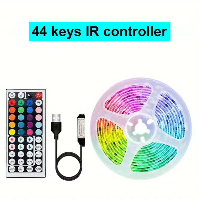 Smart RGB Gaming Light Strip USB 5V 5050 Music Sync Remote & APP Control Christmas Lights Flexible Tape Gaming Room TV Backlight