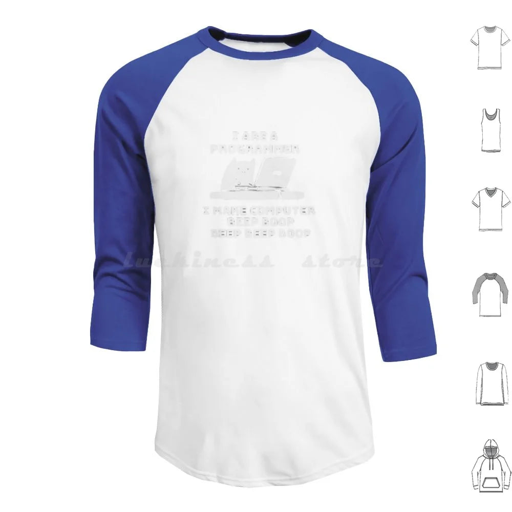 I Are Programmer Computer Cat Beep Boop Hoodie Cotton Long Sleeve Programmer Software Engineers I Are Programmer I