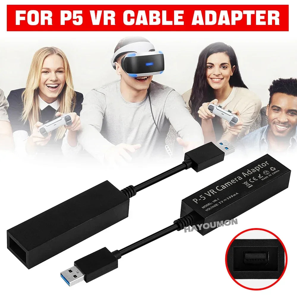 For PS5 VR Cable Adapter For PS5 Console USB 3.0 Mini Camera Connector For PS VR To P5 Cable Adapter For PS5 Gaming Accessories