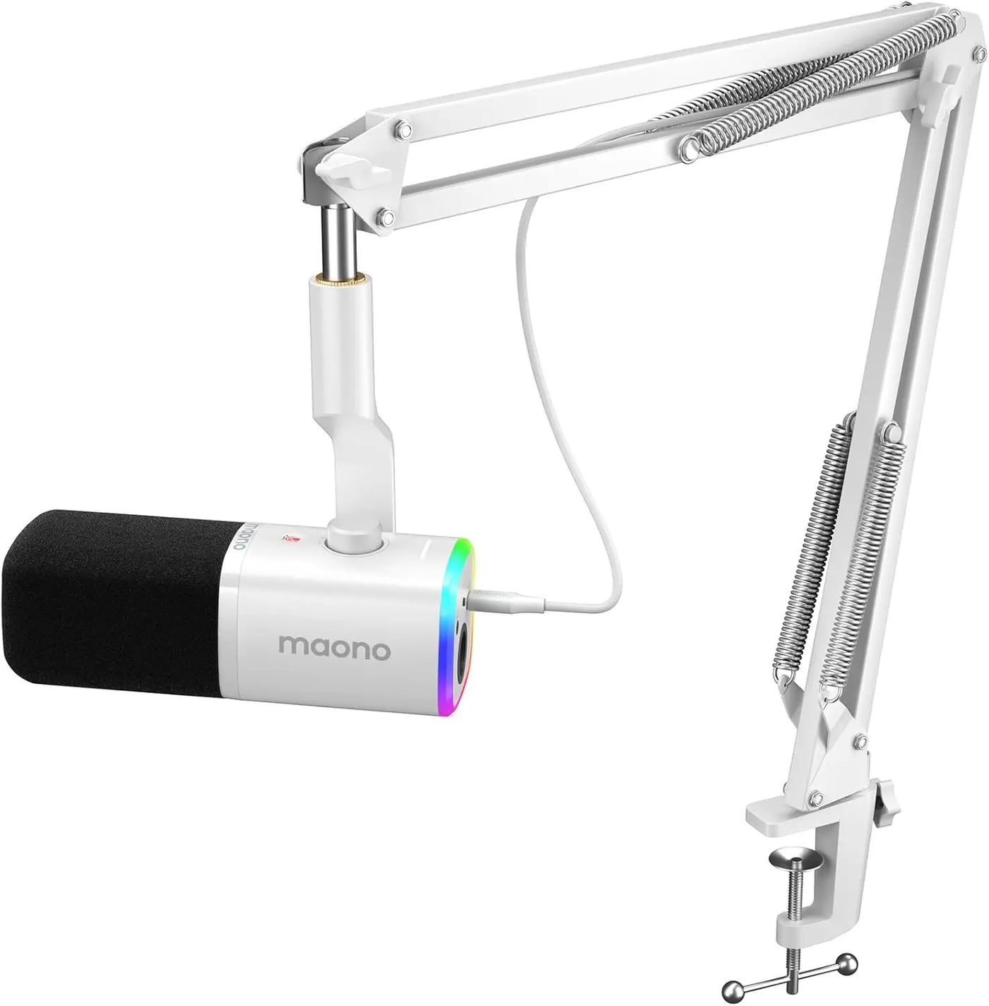 Professional Gaming Microphone Kit with RGB Lighting, Boom Arm Stand for Streaming, Podcasting on PC/PS4/PS5