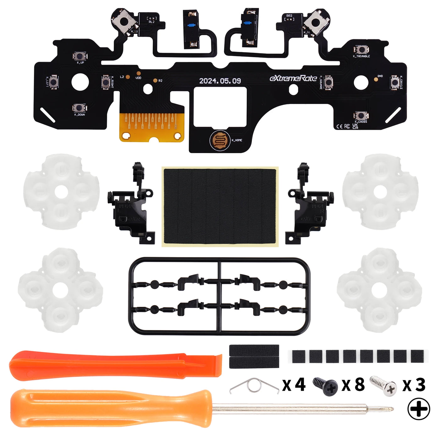 eXtremeRate Whole Clicky Kit for ps5 Controller BDM-040 Shoulder Face Dpad Buttons, Custom Micro Switch Clicky Hair Trigger Kit