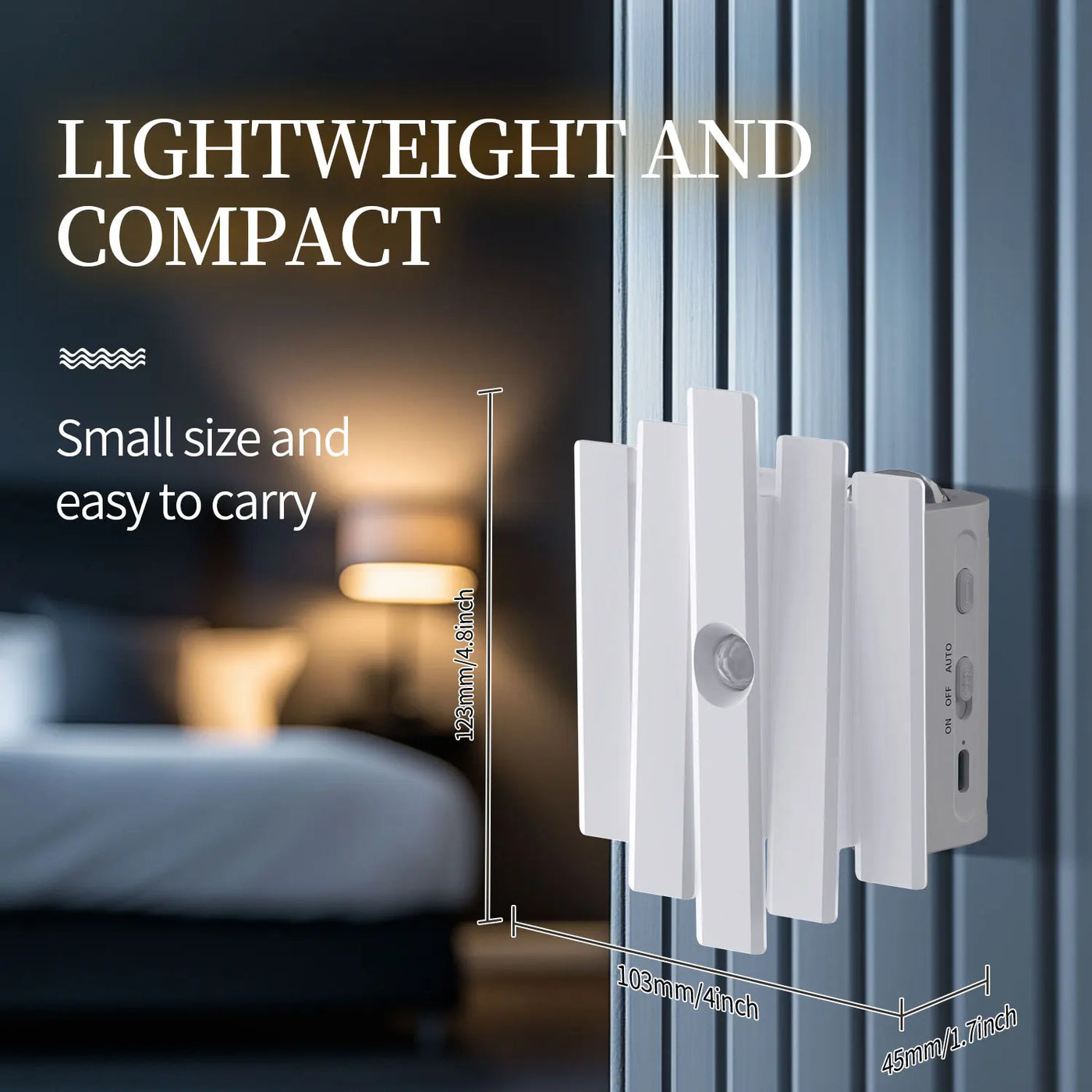 4 Heads LED Night Light with Motion Sensor RGB Gradient Wall Lamp Rechargeable Ambient Light Dimmable Magnetic Indoor Lights