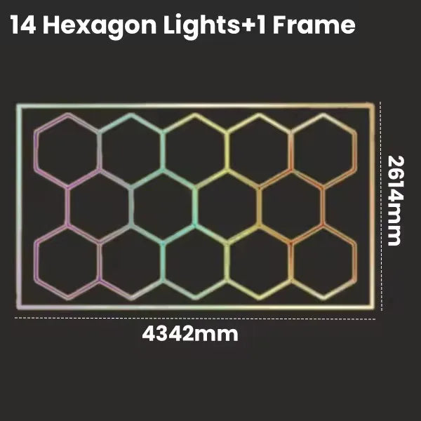Remote Control Neon RGB Hexagon Honeycomb Light Gym Roomhome Cinema Party Club Gaming Wall Stage Bar Garage Ceiling Light