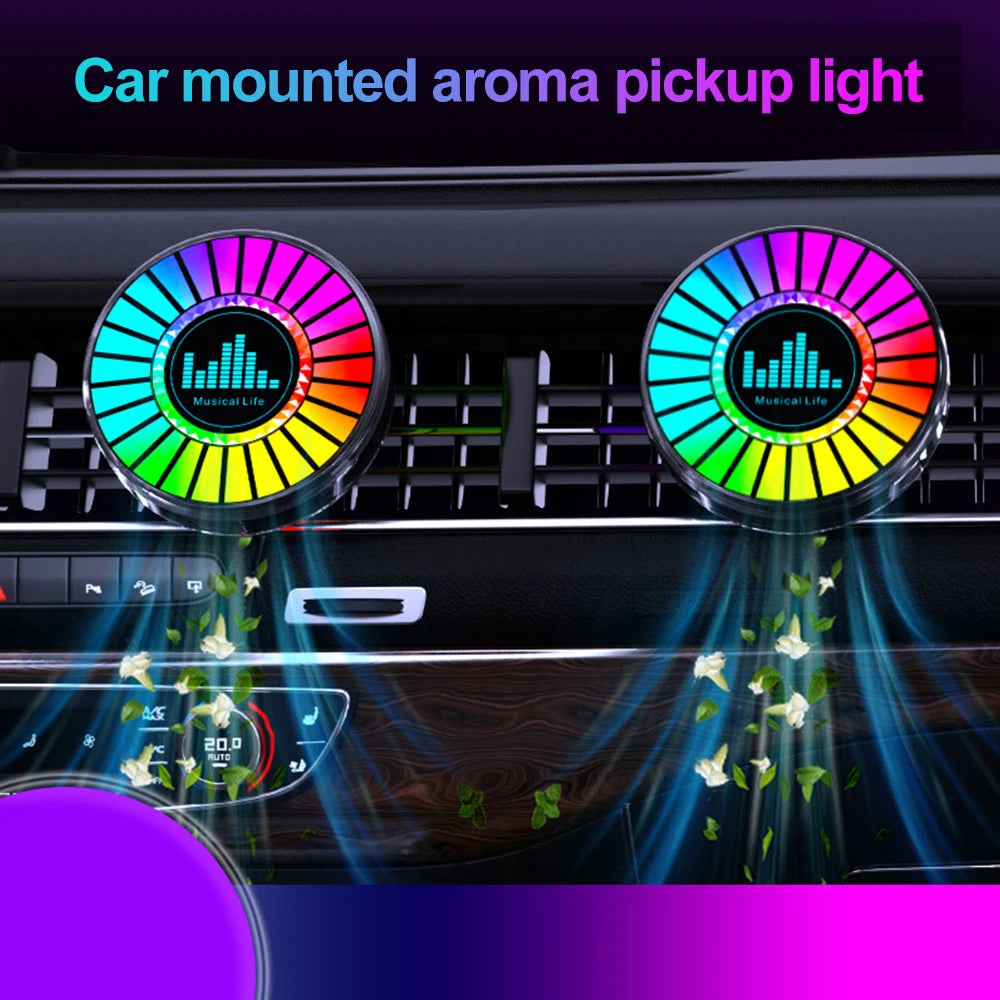 RGB LED Light Bar Music Sound Control Pickup Light Rhythm Ambient Lamp Atmosphere Night Light for Car TV Game Computer Desktop