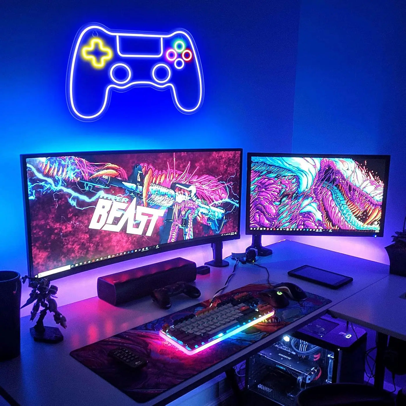 Gamer Neon Sign USB Dimmable Gamepad LED Light Gaming Room Bar Bedroom Decorations neon personnalisé Gift led sign