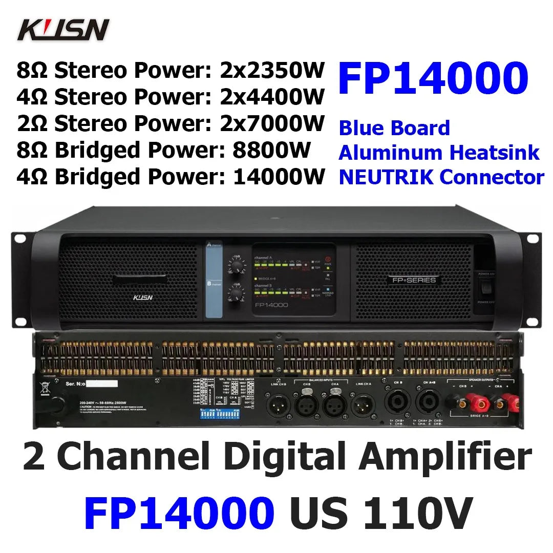 FP10000Q/FP20000Q 2500Wx4 Professional Digital Amplifier Stable 2 Ohm FP 10000Q  2U High Power Amplifier For Subwoofer Speaker
