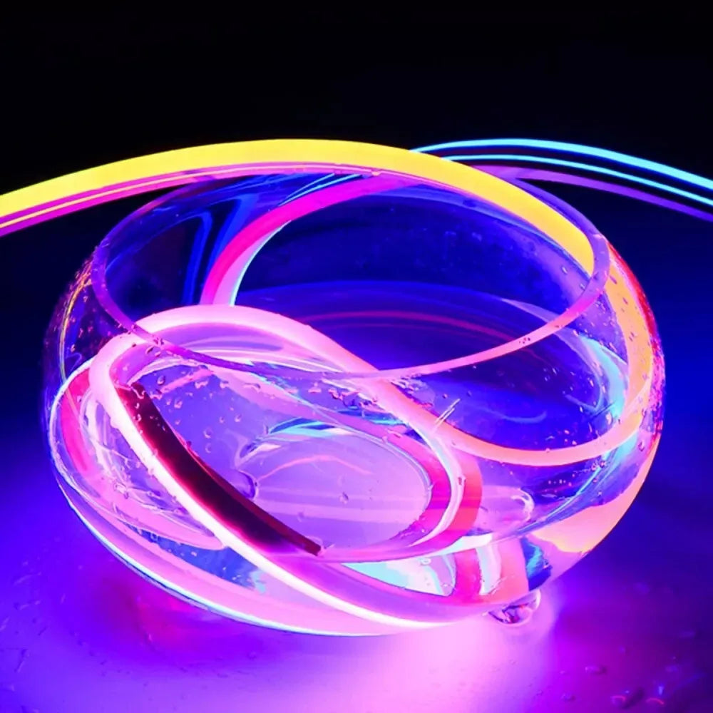 Bluetooth RGB Neon LED Strip Lights Waterproof Christmas Flexible Rope Lights USB APP/Remote Control for Gaming Room Decorations