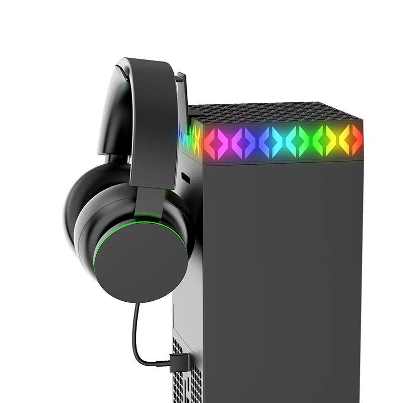 IPEGA Cooling Fans for Xbox Series X With RGB Light, Fan ProvideTemperature Control Supports and Headphone Storage PG-XBX026S
