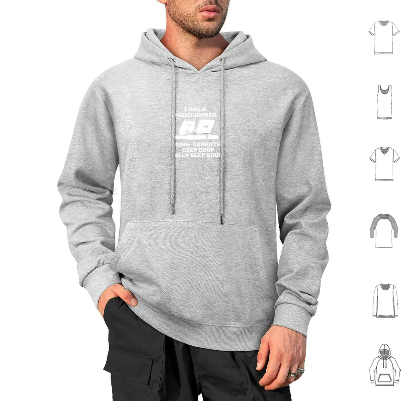 I Are Programmer Computer Cat Beep Boop Hoodie Cotton Long Sleeve Programmer Software Engineers I Are Programmer I