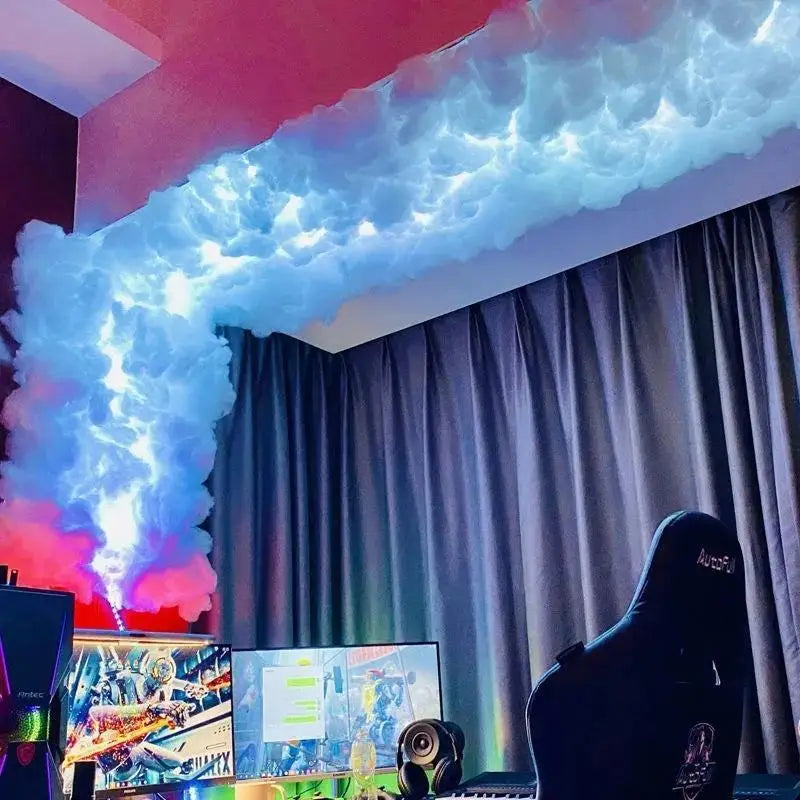 RGB LED Thunder Cloud Light DIY Cotton Cloud Lights Strip Gaming Room Wall Light Bar Atmosphere Party Festival Decor Lights