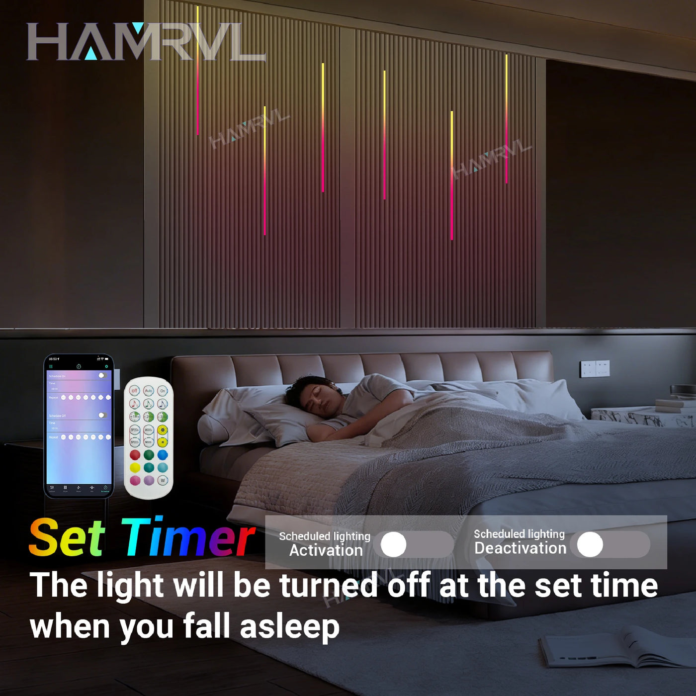RGB+IC Smart Recessed Lighting Kit Wood Wall Panel Lights for Acoustic Panels, Music Sync, Chasing Effects for Living Gaming Gym