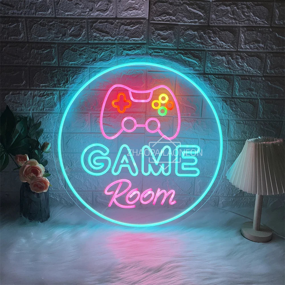Game Room Neon Led Sign Gaming Bedroom Decoration Neon Light Sign Boys Room Night Lights USB Bar Pub Club LED Wall Decor Signs