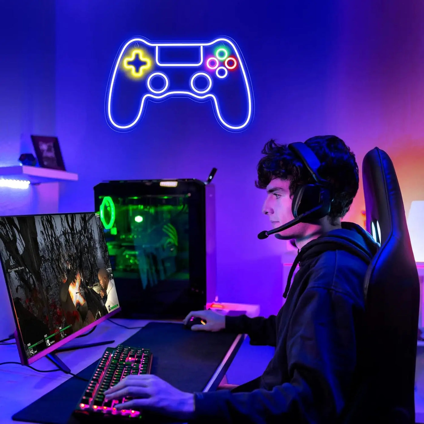 Gamer Neon Sign USB Dimmable Gamepad LED Light Gaming Room Bar Bedroom Decorations neon personnalisé Gift led sign