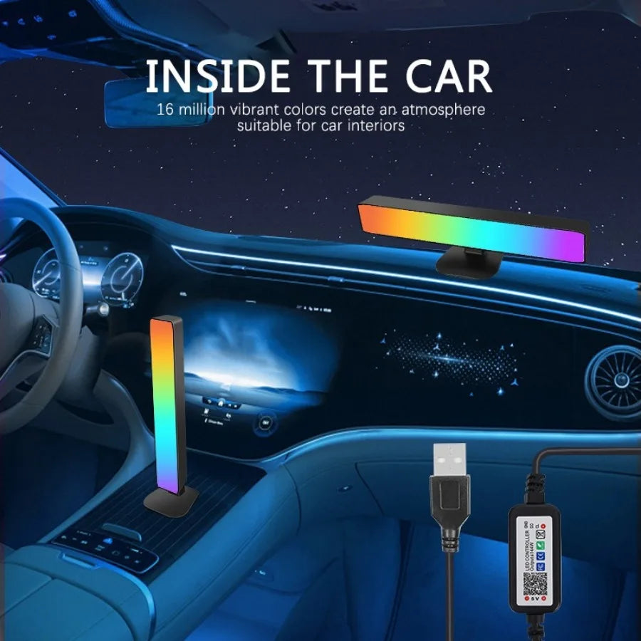 Smart Tuya RGB Gaming Atmosphere Light WIFI TV Game Computer Desktop Decor Desk Lamp  App Remote Control Car Music Rhythm Light