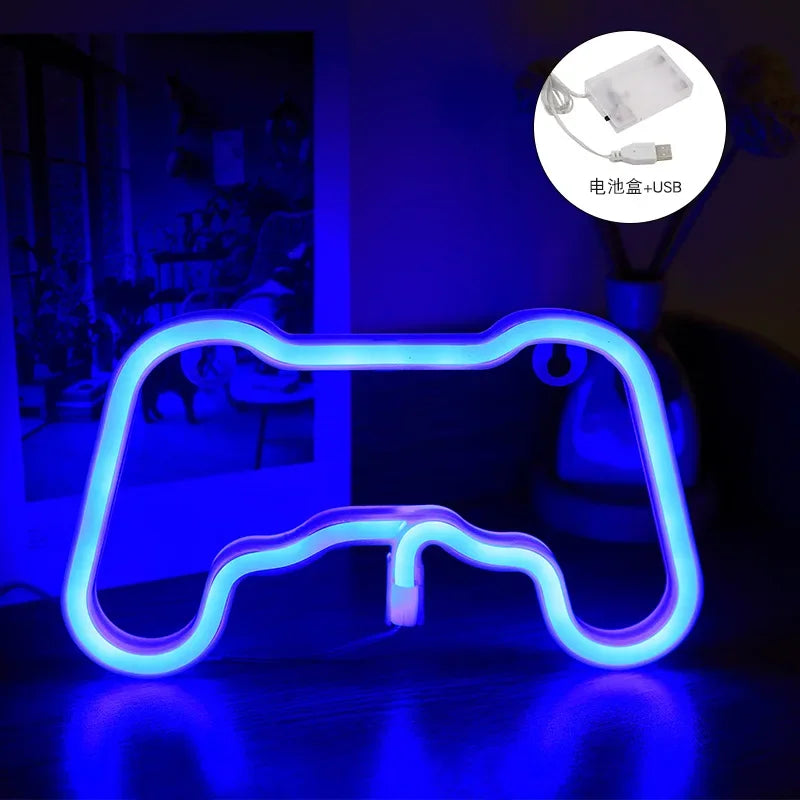 Game Controller Neon Sign for Game Room Decoration Game Neon Sign for Teen Boys CHILDREN'S Room  Wall Decor USB LED Neon Lights